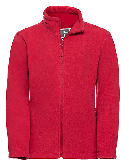 Russell - Kids Full Zip Outdoor Fleece - Classic Red