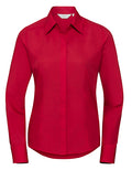 Ladies' Long Sleeve Fitted Polycotton Poplin Shirt
