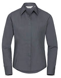 Ladies' Long Sleeve Fitted Polycotton Poplin Shirt