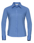 Ladies' Long Sleeve Fitted Polycotton Poplin Shirt