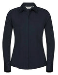 Ladies' Long Sleeve Fitted Polycotton Poplin Shirt