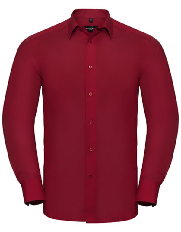 Russell - Overhemd Men´s L/S Poly-Cotton Easy Care Tailored - Classic Red