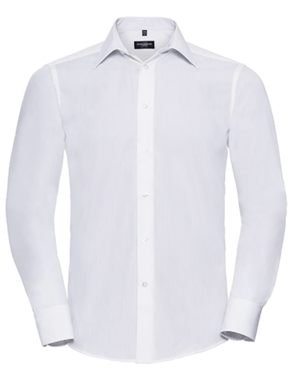 Russell - Overhemd Men´s L/S Poly-Cotton Easy Care Tailored - White