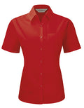 Ladies' Short Sleeve Classic Polycotton Poplin Shirt