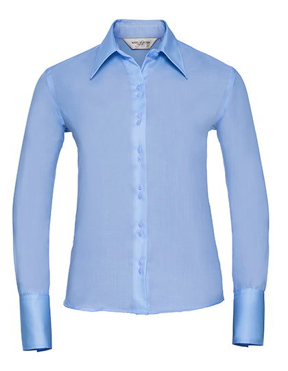 Russell Collection - Ladies' Long Sleeve Tailored Ultimate Non-Iron Shirt - Bright Sky
