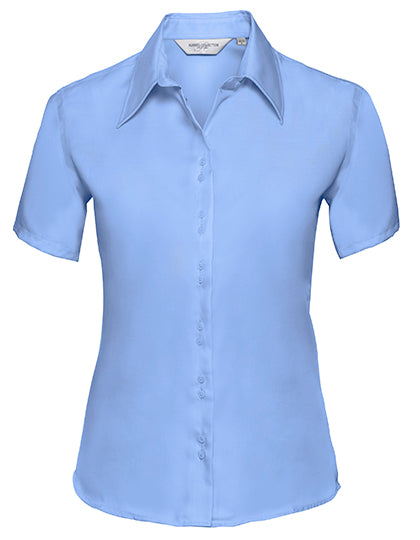Russell Collection - Ladies' Short Sleeve Tailored Ultimate Non-Iron Shirt - Bright Sky