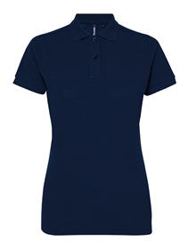 Asquith & Fox -Polycotton Blend Dames Polo - Navy