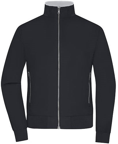 James & Nicholson - Reversible Dames Sweater met Rits - Black/Silver (Effen)