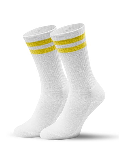 MR. Socks - Tennis Sokken - White/Yellow