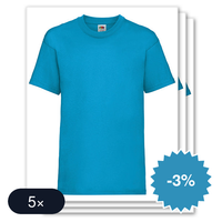 5 stuks Fruit Of The Loom - Valueweight Kinder T-Shirt Ronde Hals