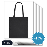 100 stuks Printwear - Cotton Bag Long Handles