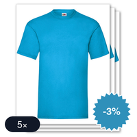 5 stuks Fruit of the Loom - Valueweight T-shirts Ronde Hals