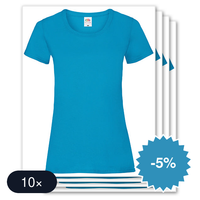 10 stuks Fruit of the Loom - Dames Valueweight T-shirt