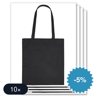 10 stuks Printwear - Cotton Bag Long Handles