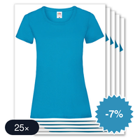 25 stuks Fruit of the Loom - Dames Valueweight T-shirt