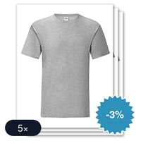 5 stuks Fruit Of The Loom - iconic T-Shirt